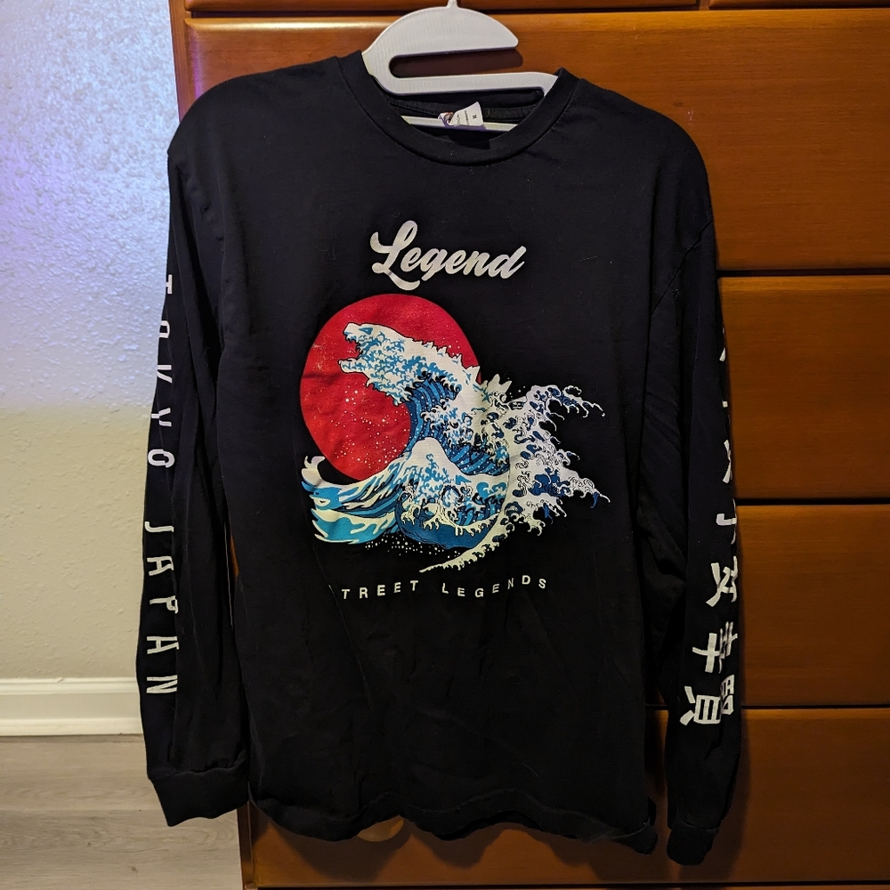 Tokyo Legends Great Wave Black Long Sleeve